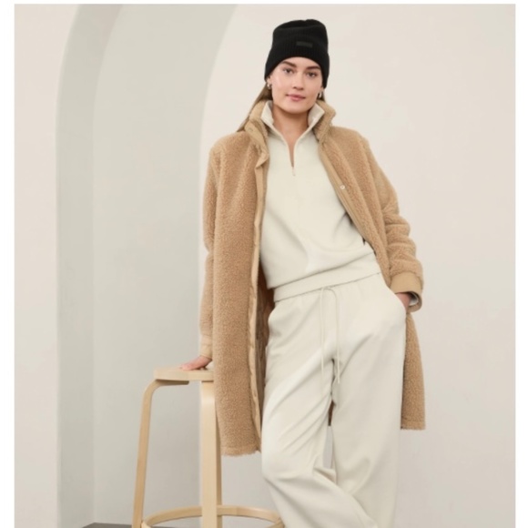 Athleta Jackets & Blazers - Fleece Hybrid Coat In Dune